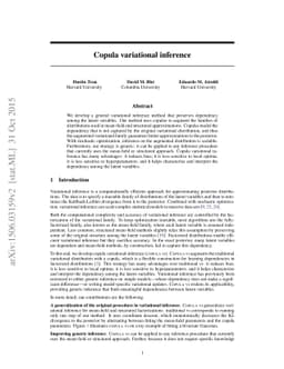 Copula variational inference