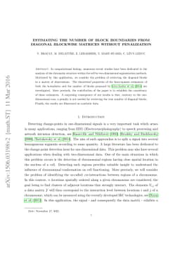 Estimating the number of change-points in a two-dimensional segmentation
  model without penalization