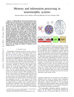 Memory and information processing in neuromorphic systems