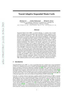 Neural Adaptive Sequential Monte Carlo