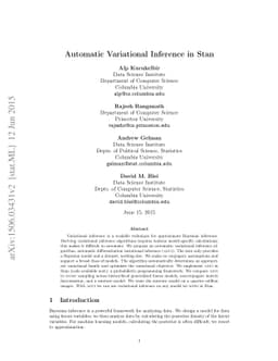 Automatic Variational Inference in Stan