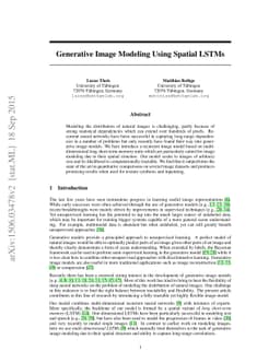 Generative Image Modeling Using Spatial LSTMs