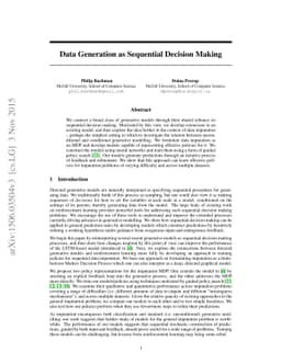 Data Generation as Sequential Decision Making