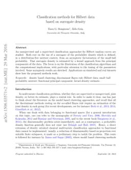 Classification methods for Hilbert data based on surrogate density