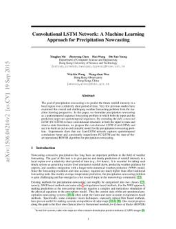 Convolutional LSTM Network: A Machine Learning Approach for
  Precipitation Nowcasting