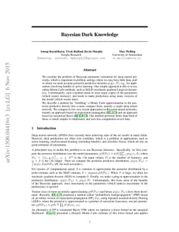 Bayesian Dark Knowledge