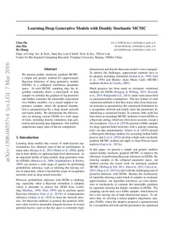Learning Deep Generative Models with Doubly Stochastic MCMC