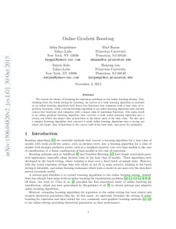 Online Gradient Boosting