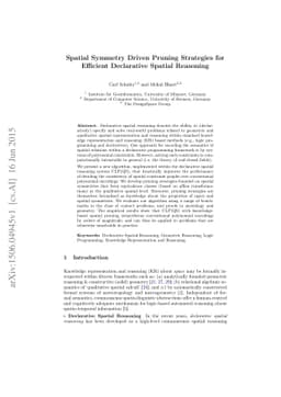 Spatial Symmetry Driven Pruning Strategies for Efficient Declarative
  Spatial Reasoning