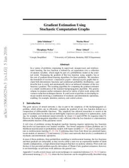 Gradient Estimation Using Stochastic Computation Graphs