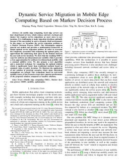Dynamic Service Migration in Mobile Edge Computing Based on Markov
  Decision Process