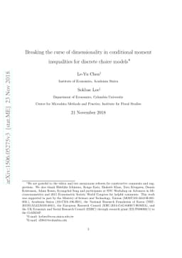 Breaking the curse of dimensionality in conditional moment inequalities
  for discrete choice models