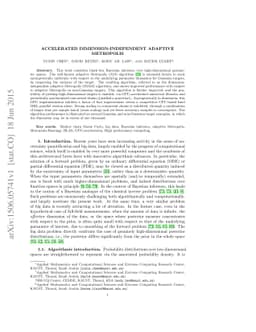 Accelerated dimension-independent adaptive Metropolis