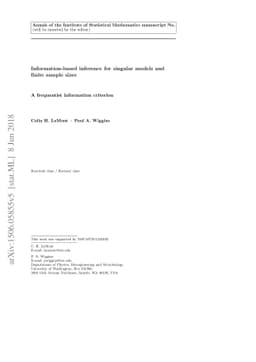 Information-based inference for singular models and finite sample sizes:
  A frequentist information criterion