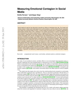 Measuring Emotional Contagion in Social Media