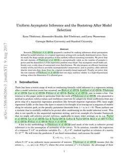 Uniform Asymptotic Inference and the Bootstrap After Model Selection