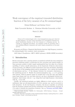 Weak convergence of the empirical truncated distribution function of the
  Lévy measure of an Itō semimartingale