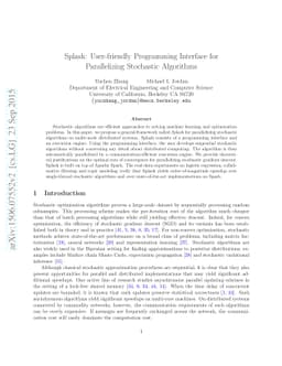 Splash: User-friendly Programming Interface for Parallelizing Stochastic
  Algorithms
