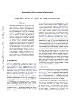 Generalized Majorization-Minimization
