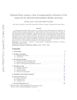 Optimal choice among a class of nonparametric estimators of the jump
  rate for piecewise-deterministic Markov processes