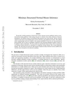 Minimax Structured Normal Means Inference