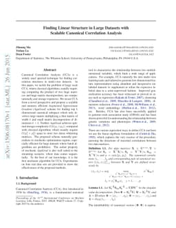 Finding Linear Structure in Large Datasets with Scalable Canonical
  Correlation Analysis