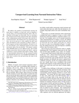 Unsupervised Learning from Narrated Instruction Videos