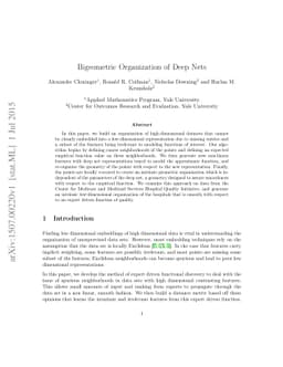 Bigeometric Organization of Deep Nets