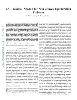 DC Proximal Newton for Non-Convex Optimization Problems