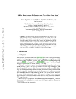 Ridge Regression, Hubness, and Zero-Shot Learning