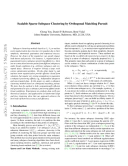 Scalable Sparse Subspace Clustering by Orthogonal Matching Pursuit