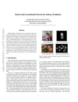 End-to-end Convolutional Network for Saliency Prediction