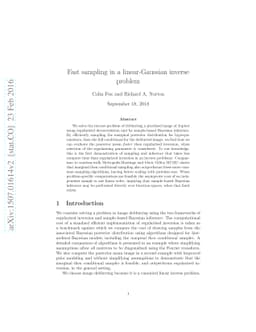 Fast sampling in a linear-Gaussian inverse problem