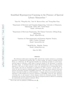 Semiblind Hyperspectral Unmixing in the Presence of Spectral Library
  Mismatches