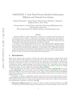 COEVOLVE: A Joint Point Process Model for Information Diffusion and
  Network Co-evolution