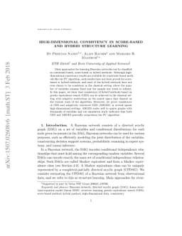 High-dimensional consistency in score-based and hybrid structure
  learning