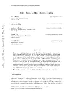 Pareto Smoothed Importance Sampling