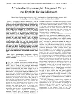 A Trainable Neuromorphic Integrated Circuit that Exploits Device
  Mismatch