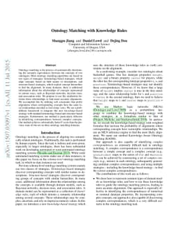 Ontology Matching with Knowledge Rules