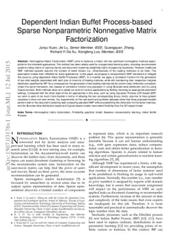 Dependent Indian Buffet Process-based Sparse Nonparametric Nonnegative
  Matrix Factorization