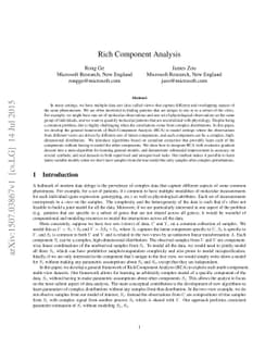 Rich Component Analysis