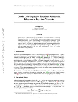 On the Convergence of Stochastic Variational Inference in Bayesian
  Networks