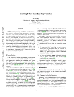 Learning Robust Deep Face Representation