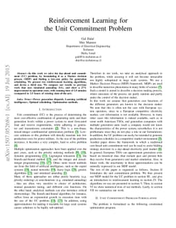 Reinforcement Learning for the Unit Commitment Problem