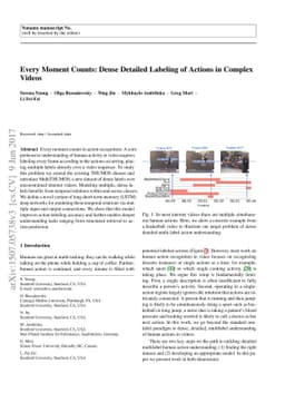 Every Moment Counts: Dense Detailed Labeling of Actions in Complex
  Videos