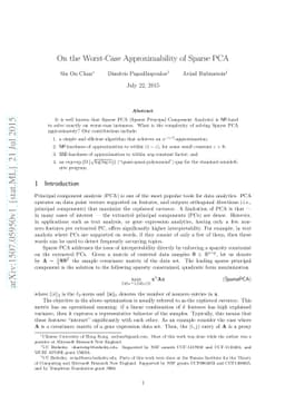 On the Worst-Case Approximability of Sparse PCA