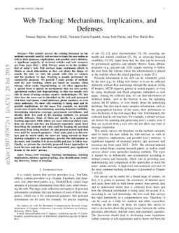 Web Tracking: Mechanisms, Implications, and Defenses