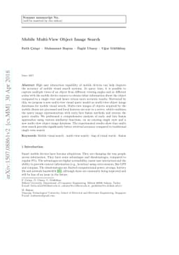 Mobile Multi-View Object Image Search