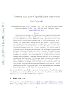 Bayesian mixtures of spatial spline regressions