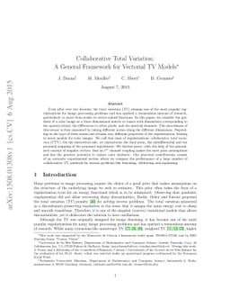 Collaborative Total Variation: A General Framework for Vectorial TV
  Models